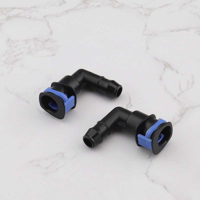 ECSiNG 2PCS Car Headlight Washer Connector Joint Elbow 1J0955665E Compatible