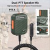 BAOFENG Tactical Speaker Microphone Handheld Remote Dual PTT Volume Adjustable