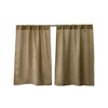 Valea Home Burlap Tier Curtains for Kitchen Rustic Tan Rod