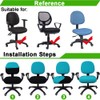 Smiry Stretch Jacquard Office Computer Chair Covers, Removable Washable Universal