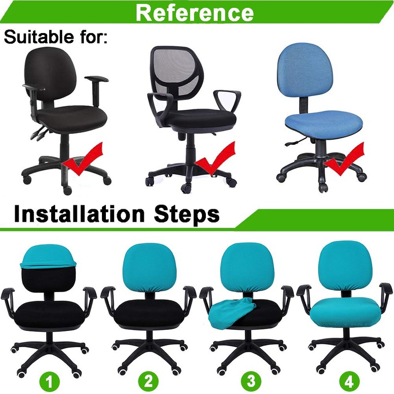 Smiry Stretch Jacquard Office Computer Chair Covers, Removable Washable Universal
