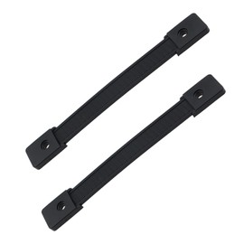 Caishun 2PCS 6.69 Inch Black Plastic Leather Carry Handle Soft Bendable Strap Handle Suitable for Leather Bag Gift Box