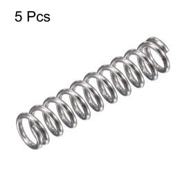 uxcell Compression Spring,304 Stainless Steel,8mm OD,1.2mm Wire Size, 22.8mm Compressed Length,35mm Free Length,61.8N Load Capacity for Home Projects, Silver Tone, 5pcs