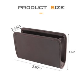 SCUARI Car Door Trash Can,Cars Garbage Can,Car Accessories Foldable Hanging Mini Auto Dustbin,Leather Automotive Door Organizer with a Roll of Garbage Bag,Suit for Most Cars,Trucks,SUVs,RVs(Brown)