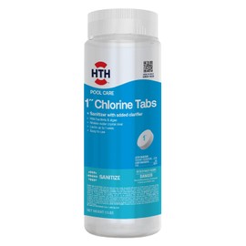 HTH 1" Chlorine Tabs for Swimming Pool Care - 1.5 lbs