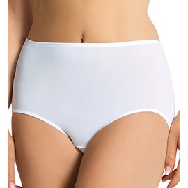 Naomi & Nicole Women's Wonderful Edge Brief Panty, A215, White, XL