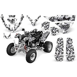 AMR Racing ATV Graphics kit Sticker Decal Compatible with Polaris Predator 500 2003-2007 - Urban Camo White