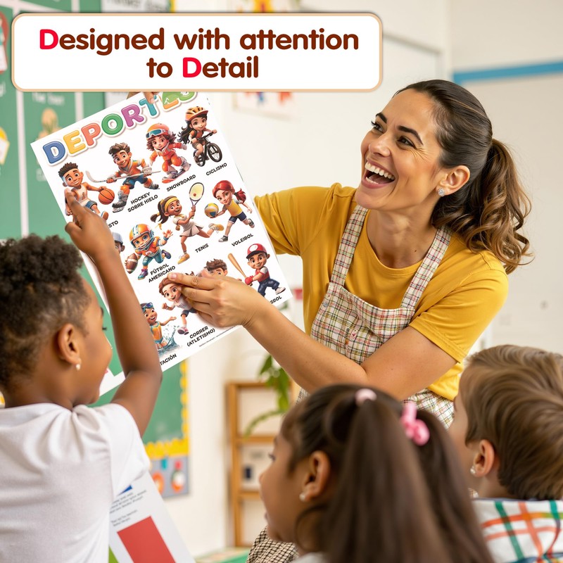 DeeDee's Workshop 16 Spanish Classroom Posters vol. 2, Spanish Learning