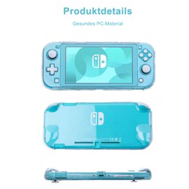 GuiGui DaMoWang Suitable for NS Switch Lite transparent case, one-piece full cover PC transparent case