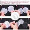 Audab 50 x Clear Acrylic Round Keyrings, 5 cm, 50