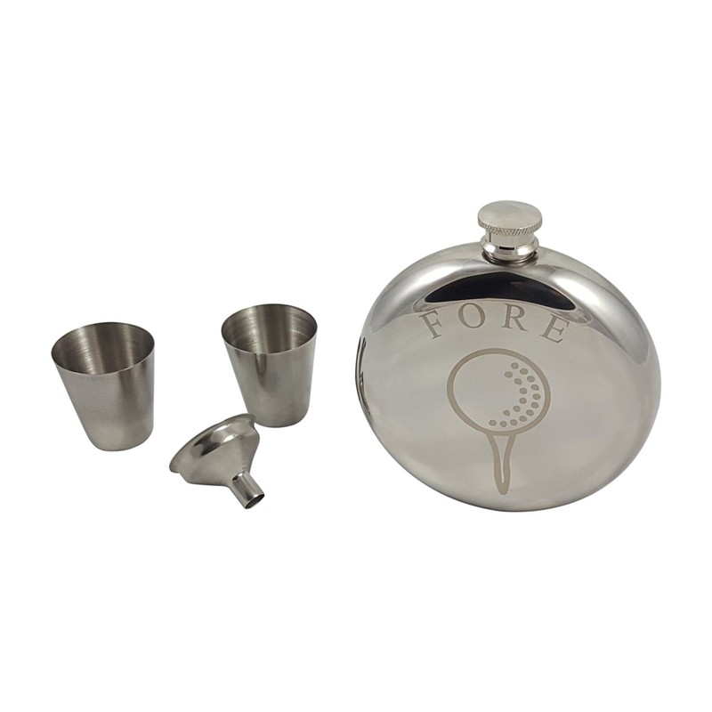 Golf Flask Gift Set