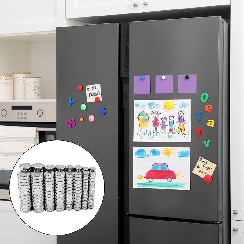 250 Pcs Small Strong Magnets, 4 Different Sizes, Tiny Thin