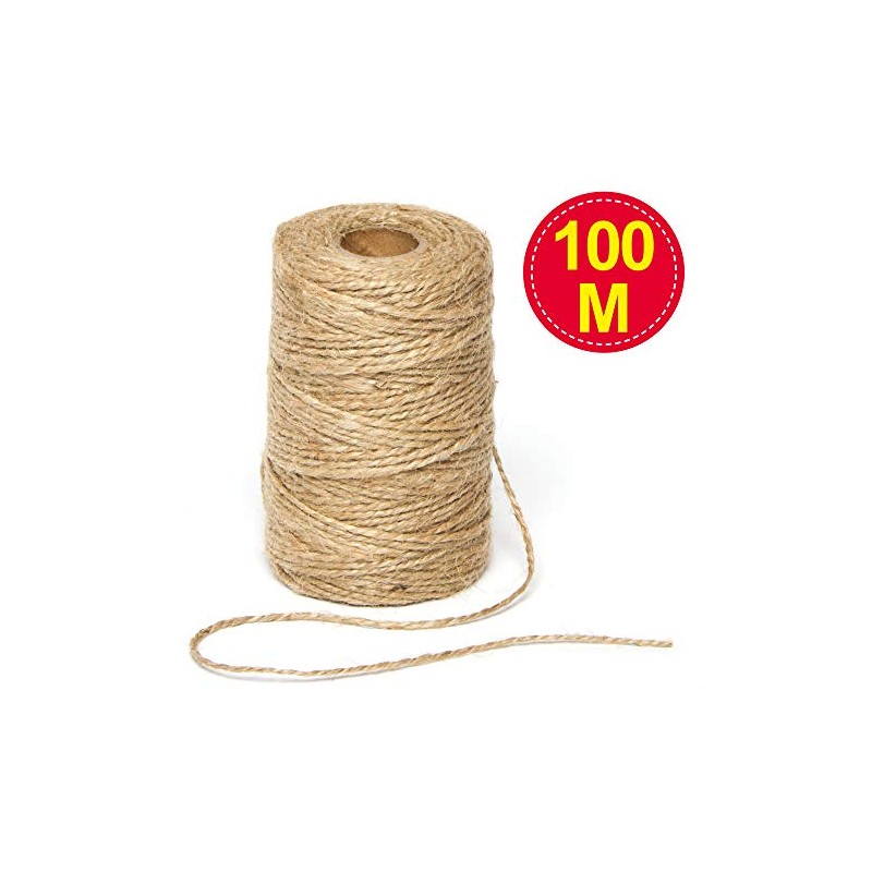 Baker Ross AG222 Natural Textured Hessian Jute Twine for Crafting
