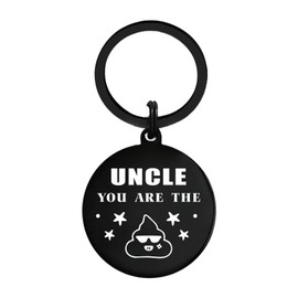 ABNTY Keychain for Uncle, Funny and Heartfelt Gift for Uncle from Nephew or Niece, Engraved Pendant with Love & Appreciation, Uncle Birthday, Father’s Day, or Christmas Gift