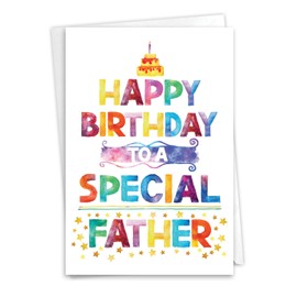 NobleWorks Birthday Father Greeting Card with 5 x 7 Inch Envelope (1 Card) Dad Special Father C10627BFG