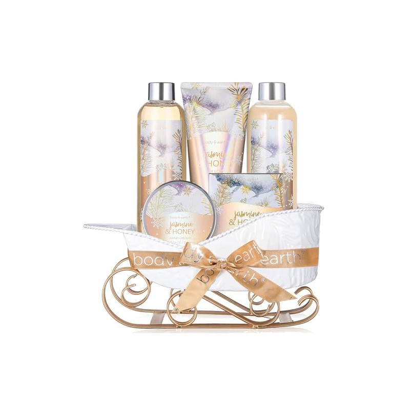 Spa Gift Set for Women, Jasmine & Honey Bath Set,