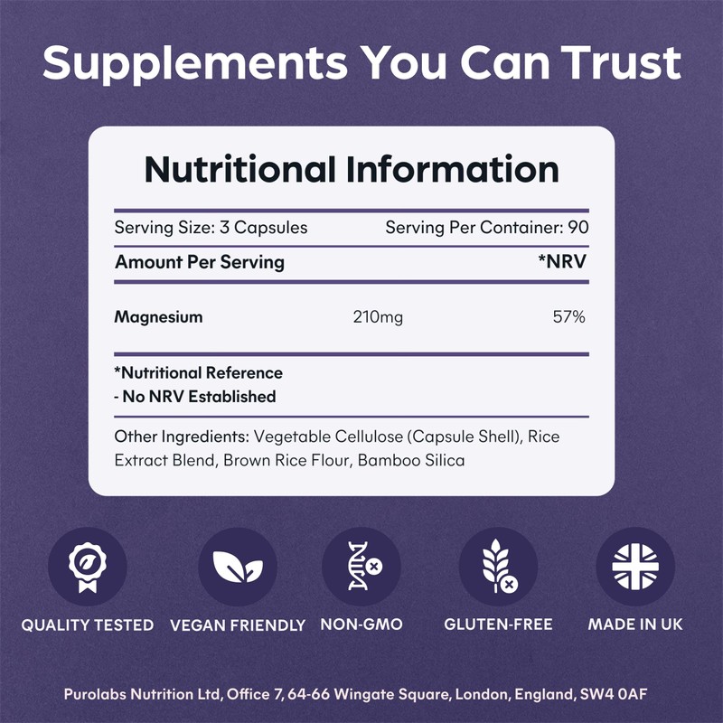 Purolabs Magnesium Citrate - High Strength Non-Buffered Magnesium - Superior