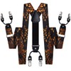 Dubulle Mens Clips Suspenders and Pretied Bowtie Set Y Shape