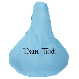 Shirtinstyle Premium Protective Cover Saddle Protector with Your Desired Text, Bicycle, Protection, Cover, Cover, Light Blue