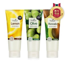 LG Household & Health Care On the Body The Natural Cleansing Foam 200g x 3 (Choose between Lemon Olive and Avocado Olive / LG생활건강 온더바디 더내추럴 클렌징폼 200g x 3개 (레몬올리브아보카도 중 택 올리브