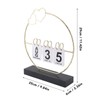Perpetual Flip Calendar with LED Light Durable Construction Metal Art