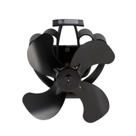 Valo VK000604 Stove Fan for Stove Pipe, Magnetic, Powerless, Low Noise, Dimensions: 18 x 15.2 x 18.3 cm (L x W x H), Black