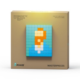 PIXIO Magnetic Blocks - Vincent Van Gogh - Pixel Art Building Toys - Open Ended Toys - Geek Gifts - Geek Toys - Display Desk Toys for Office for Adults - Tiny Toys Magnet Blocks