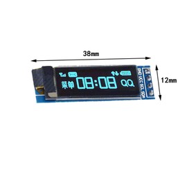 Pack of 3 0.91 Inch OLED LCD Display Module Screen Tiny Module IIC 128 x 32 LCD Display Device Compatible with Arduino and Other Microcontollers, 3.3 V Blue