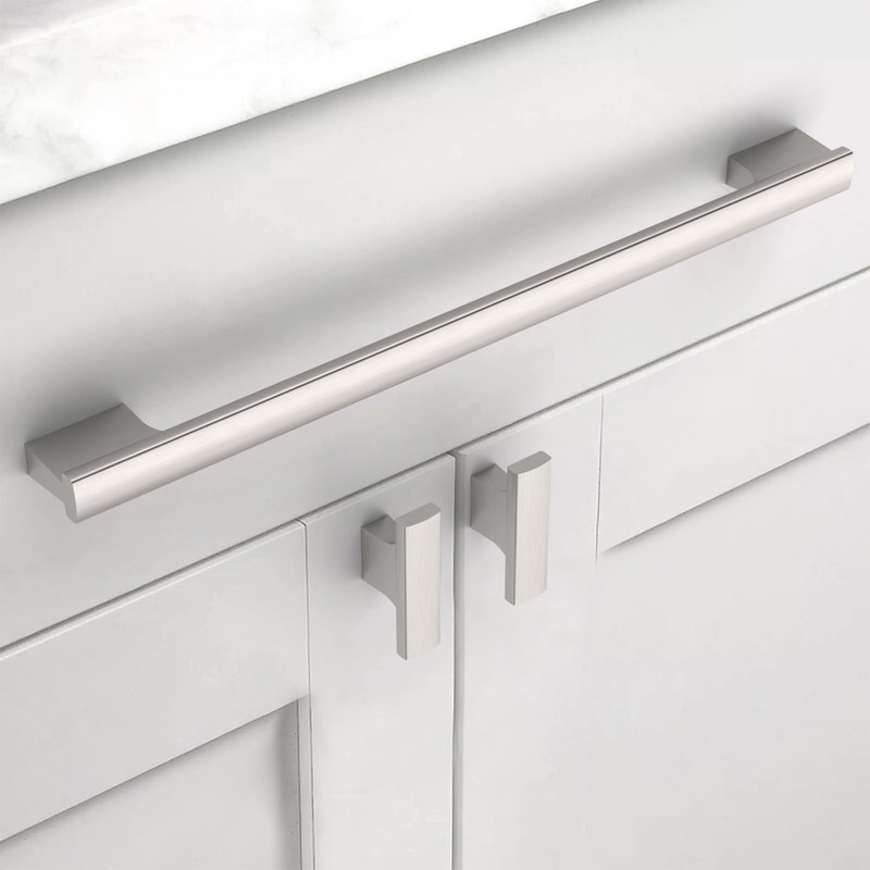 Asidrama 10 Pack 10 Inch(254mm) Brushed Satin Nickel Kitchen Cabinet