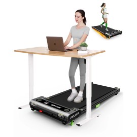 Akluer  Silent Under Desk Walking Pad Treadmill With Shock Absorption Knee Protection Non Slip Running Belt for Daily Fitnesscolor: Black