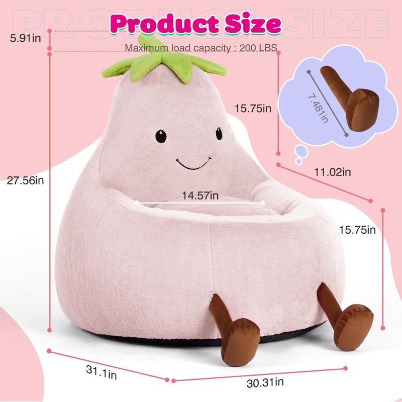 DUMOS Kids Bean Bag Chair, Toddler Couch for Teens &