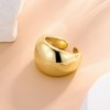 ALEXCRAFT Gold Rings For Men Women, 14K Goldplated Chunky Thick