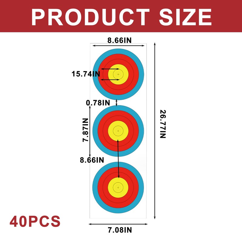 Nizirioo Target Archery Pads: 40 Sheets 68 x 22 cm