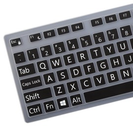 Large Print Keyboard Cover for Dell KM636 KB216 KB216t KB216d KB216p Wired & Wireless Keyboard, Dell Optiplex 5250 3050 3240 5460 7450 7050, Dell Inspiron Desktop 24" 27" 5400 5490 7790 3475 3670