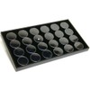 FindingKing 24 Black Foam Gem Stone Jars Box Storage Display