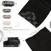 Moresoo Clip in Hair Extensions Human Hair Black Double Weft