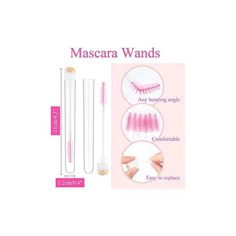 Dming 50pcs cepillo de pestañas varita de maquillaje herramienta de