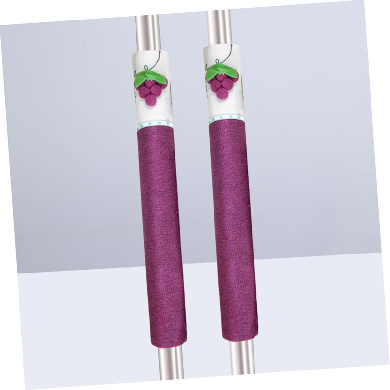 SHOWERORO Refrigerator Handle Covers 2 Pack Floral Pattern Cotton Material