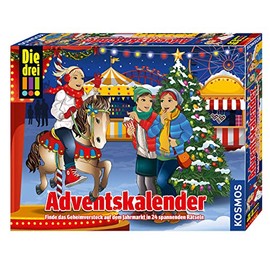 Kosmos 634070 – The Three ??? Advent calendar 2019, find the secret hiding place at the fair, in 24 exciting puzzles, with 24 detective gimmicks, interactive toy advent calendar for children aged 8 and above.
