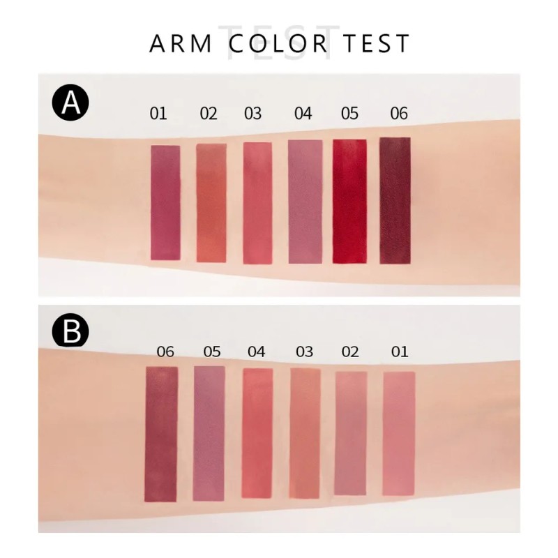 Set de 6 labiales Handaiyan Z Lápiz Labial color rojo
