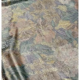 wowfabric4less123 Multicolor Floral Metallic Gold Jacquard Brocade Fabric 48” Width Sold By Yard