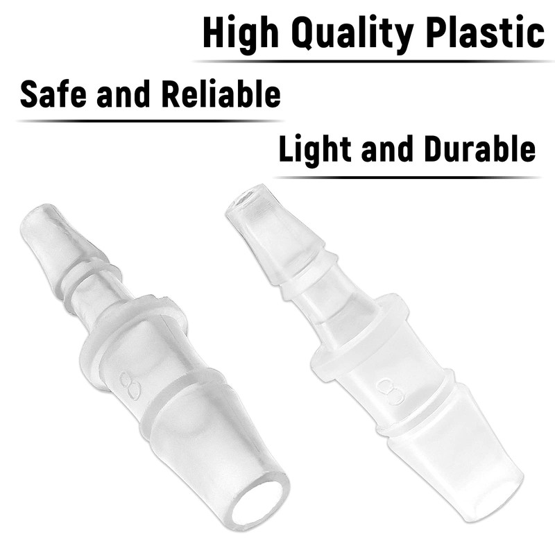 Bonsicoky 5Pcs Plastic Hose Barb Reducer Fitting, 5/16" to 3/16"