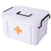 Basicwise QI003347 First Aid Medical Kit Container, Large, White