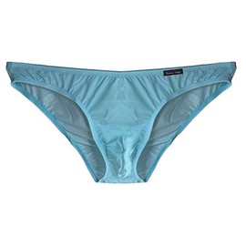 WINDAY Men Briefs Breathable Ice Silk Triangle Bikinis and Briefs D318 XL 1-Pack Blue1