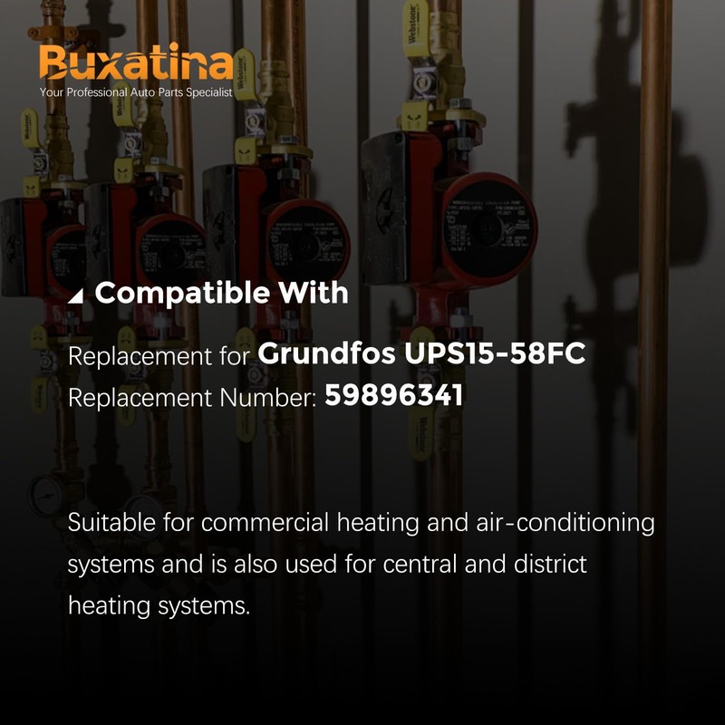 Buxatina 115V 17GPM Three-Speed Circulator Pump Replacement for Grundfos UPS15-58FC