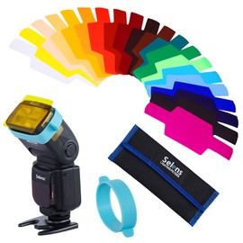 Selens SE-CG20 Universal Speedlite 20 pcs Gels Filter Sets Lighting Filter Combination for Camera Flash
