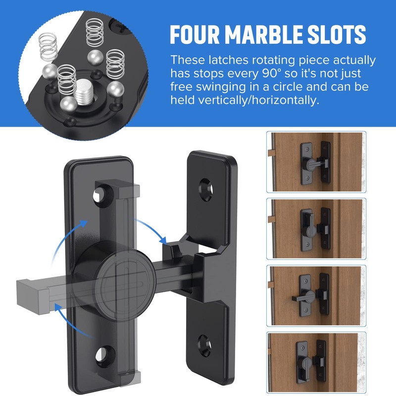 90 Degree Flip Barn Door Lock, Heavy Duty Sliding Gate