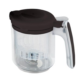 Replacement Stirring Cup & Blade with Steaming Basket for EVLA'S Baby Food Maker - Dark Gray