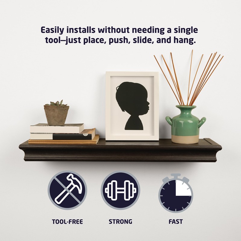 HIGH & MIGHTY 515661 Decorative 24" Floating Shelf Holds up