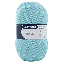 Patons Fab DK Kitting/Crochet Yarn Double Knitting Wool 100g Balls and 100% Acrylic Machine Washable & Tumble Dry Yarn - 44 Colours in The Range - Colour 2300 - Mint - 1 x 100g Ball